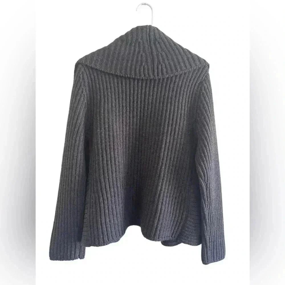 Eileen Fisher Open Front Wool Cardigan - Size M